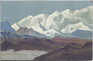 Himalaje, pasmo Kanczendzonga, 1936 autorstwa Nicholas Roerich