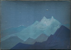 Himalaje, Góry Księżycowe, szkic, 1933