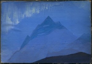 Himalaje, Deszcz, 1933 autorstwa Nicholas Roerich