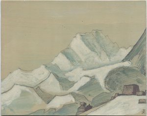 Himalaje za chmurami, szkic, 1933 autorstwa Nicholas Roerich