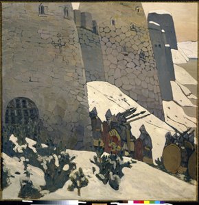 Zegarek. Obraz Mikołaja Roericha (1874-1947), olej na płótnie autorstwa Nicholas Roerich