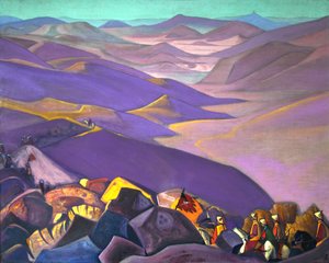 Mongolia, Czyngis-chan”, 1938. autorstwa Nicholas Roerich