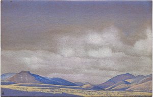 Mongolia, Wzgórza Chahar, 1936 autorstwa Nicholas Roerich