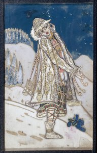 Projekt kostiumu do sztuki La demoiselle des neiges Aleksandra Ostrovskiego (1823-1886). (Projekt kostiumu do sztuki teatralnej Snow Maiden, autorstwa A. Ostrovsky