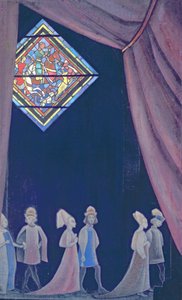 Szkic do opery Ryszarda Wagnera „Tristan i Izolda”, lata 1910 autorstwa Nicholas Roerich