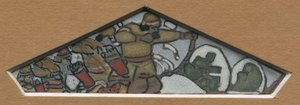 Szkic do skrajnie lewej trójkątnej dekoracji fryzu z majoliki „Northern Life”, 1905 autorstwa Nicholas Roerich