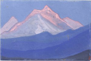 Himalaje par Roerich, Mikołaj (1874-1947). Tempera na tekturze, wymiary : 30,5x45,7 autorstwa Nicholas Roerich