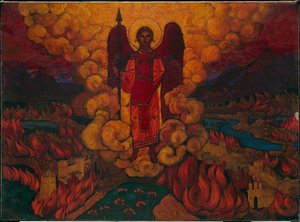Ostatni Anioł, 1912 autorstwa Nicholas Roerich