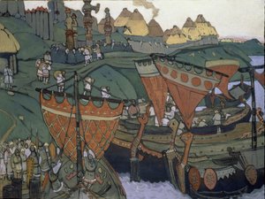 Słowianie nad Dnieprem, 1905 autorstwa Nicholas Roerich