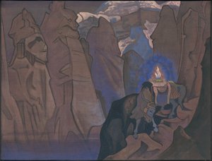 Skarb świata, cykl „Jego kraj”, 1924 autorstwa Nicholas Roerich