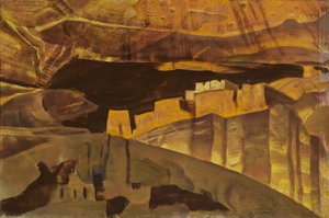 Ruiny Białego Domu w Canyon De Chelly, 1921 autorstwa Nicholas Roerich