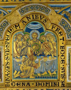 Ostatnia Wieczerza z ołtarza w Verdun ... autorstwa Nicholas of Verdun