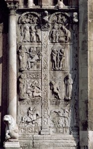 Szczegół od strony południowej ganku zachodniego, kamień z ok. 1120-38, patrz 136520 i 136522 autorstwa Nicholaus