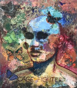 Cage Fighter, 2021-23 (olej na płycie) autorstwa Nick Williams