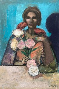 Flowergirl, 2022-23 (olej na płycie)