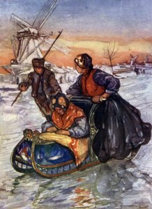Wyścig na łyżwach (kolor lito) autorstwa Nico Jungman