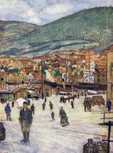 Norwegia: Bergen (kolor lito) autorstwa Nico Jungman