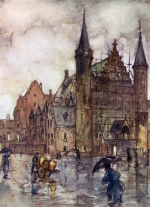 Binnenhof, Haga (kolor lito) autorstwa Nico Jungman