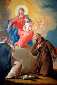 Galeria Narodowa. Matki Bożej Różańcowej ze św. Dominikiem i św. Franciszkiem d