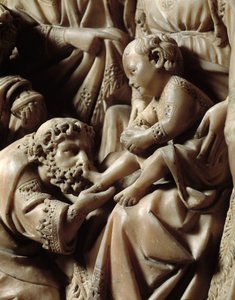 Podróż i adoracja Trzech Króli, fragment z Pulpitu autorstwa Nicola Pisano