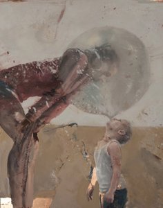 Bubble III (Dziecko z matką), 2020 (olej na miedzi)