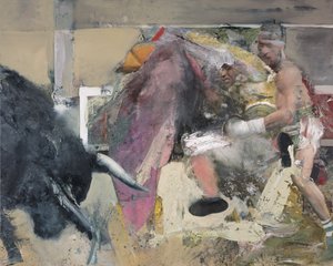 Corrida III, 2018 (olej na płótnie) autorstwa Nicola Pucci
