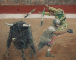 Corrida I, 2016 (olej na płótnie) autorstwa Nicola Pucci