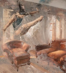 Dive into a sofa, 2018 (olej na płótnie)