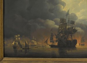Anglo-holenderska flota pod dowództwem Lorda Exmoutha i wiceadmirała Jonkheera Theodorusa Frederika van Capellena wyganiająca algierskie twierdze, 27 sierpnia 1816 r. Cztery epizody podczas obecności floty angielsko-holenderskiej w Zatoce Algierskiej, 26-2