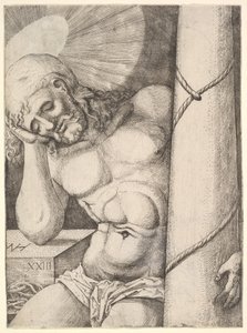Mąż boleści przy kolumnie, 1523. autorstwa Nicolaas Hogenberg