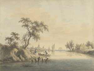 Widok wsi Elst aan de Maas