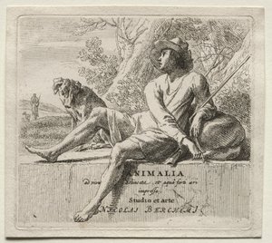 Animalia: Frontyspis, Owczarek i Pies autorstwa Nicolaes Berchem