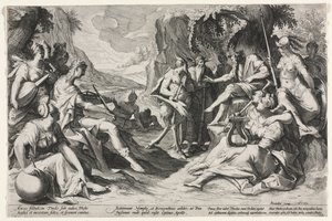 Wyrok Midasa, 1589. autorstwa Nicolaes Clock