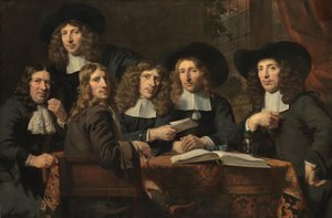 Zwierzchnicy amsterdamskiego cechu chirurgów autorstwa Nicolaes Maes