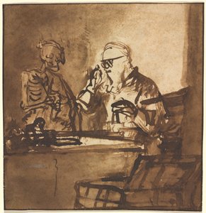 Śmierć i Skąpiec autorstwa Nicolaes Maes