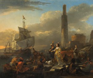 Scena portowa, ok. 1665 r.