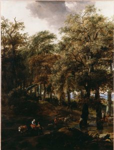 Droga przez las autorstwa Nicolaes Pietersz. Berchem