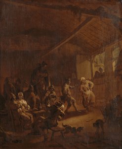 Chłopi tańczą w stodole autorstwa Nicolaes Pietersz Berchem