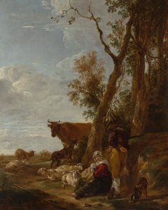 Odpoczynek, 1644. autorstwa Nicolaes Pietersz. Berchem