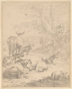 Odpoczywające stado autorstwa Nicolaes Pietersz Berchem
