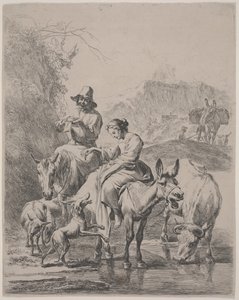 Przejście rzeki autorstwa Nicolaes Pietersz. Berchem