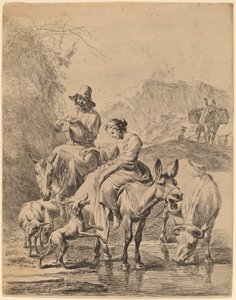 Pasterka na osiołku autorstwa Nicolaes Pietersz Berchem