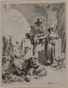 Pasterz, 1652. autorstwa Nicolaes Pietersz. Berchem