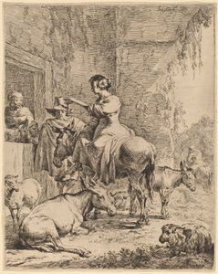 Odpoczynek przed karczmą autorstwa Nicolaes Pietersz Berchem