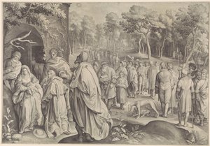 Adoracja Królów autorstwa Nicolaes de Bruyn