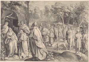 Adoracja Królów autorstwa Nicolaes de Bruyn