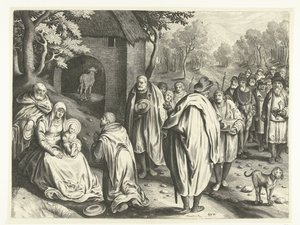 Adoracja Królów autorstwa Nicolaes de Bruyn