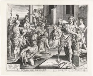 Adoracja Królów autorstwa Nicolaes de Bruyn