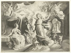 zwiastowanie autorstwa Nicolaes de Bruyn