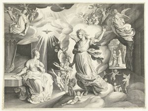 zwiastowanie autorstwa Nicolaes de Bruyn